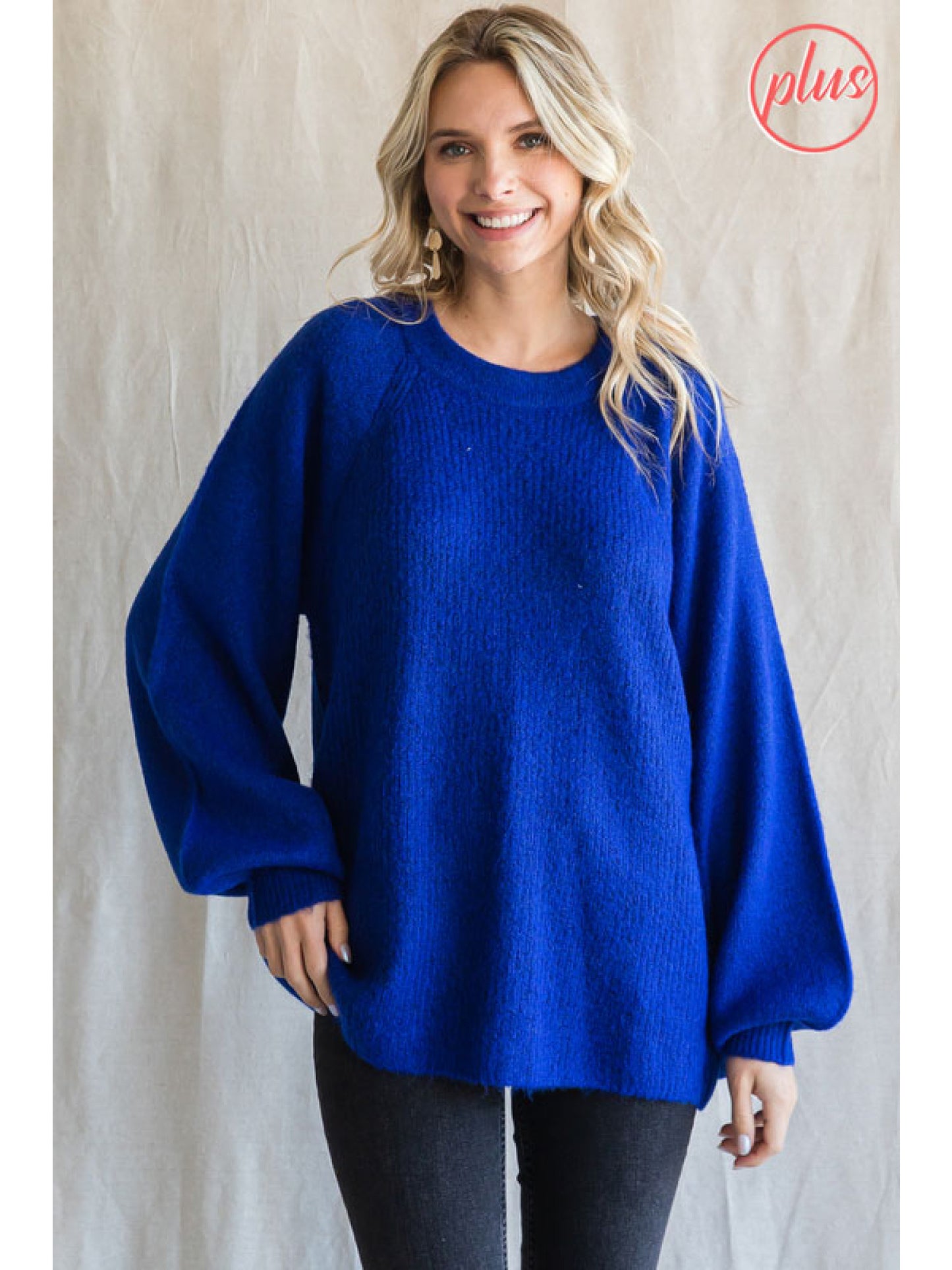 Plus Size Blues Sweater