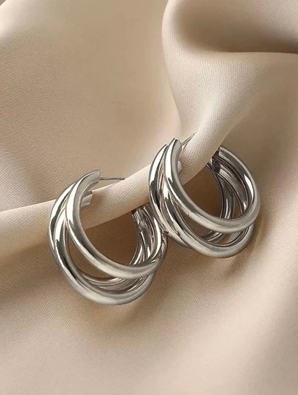 Minimalist Layered Cuff Hoop Earrings