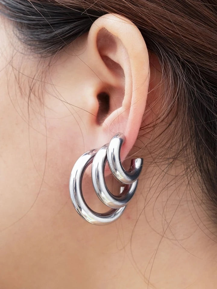 Silver Hoops