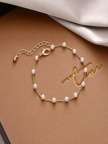 Faux Gold Pearl Bracelet